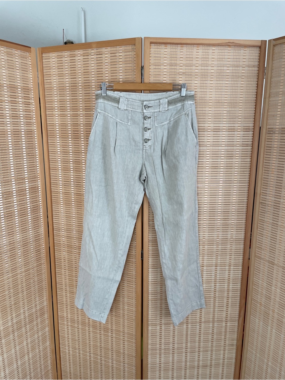 Sundance Linen Pants Size 6 Casual Coastal Boho Lounge Minimalist